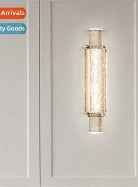 Post-modern crystal background wall living room wall lamp  f