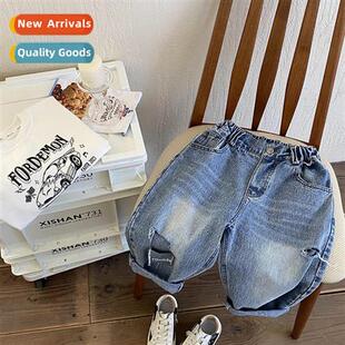 Childrens fall boys hole jeans baby pants ltle boy spring a