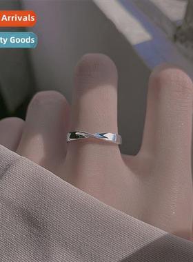Copper Silver Plated Möbius Ring Womens Light Luxury Niche