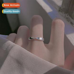 Möbius Ring Womens Copper Luxury Plated Light Niche Silver