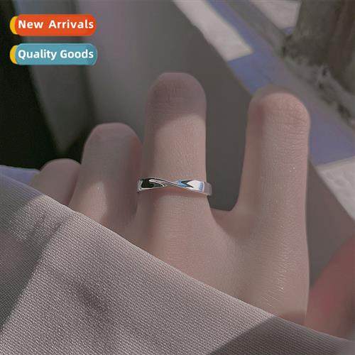 Copper Silver Plated Möbius Ring Womens Light Luxury Niche