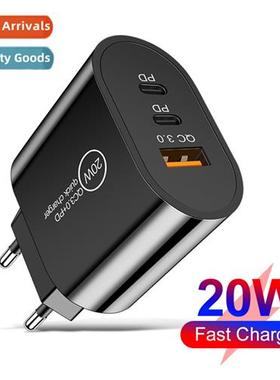 New 2.4A USB+2PD Type-c Cell Phe Charger Multi-Port U.S.-Spe