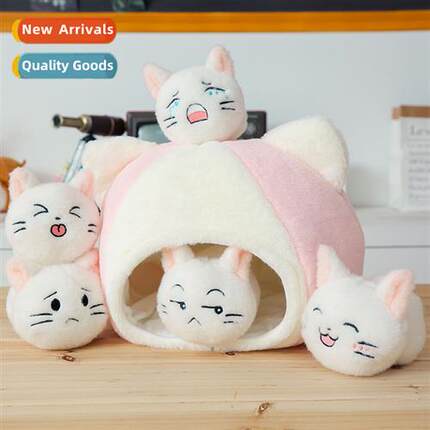 ins cute girl heart doll cat doughnut pillow plush doll a lt