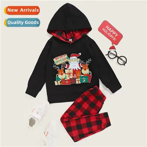 Girls Spring  Autumn 2021 New n Santa Claus Printed Lg Sleev