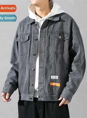 2022 new denim jacket mens spring and autumn models gradient