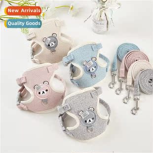 cat strap leash lightweight lea Linen comfortable chest