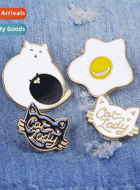 Brooch Japanese carto cute purse egg cat big whe cowboy badg