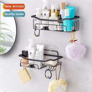 Black Sucti Cup Bathroom Basket Shelf Wall Kch Hanging