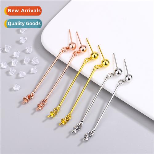 Ear wire accessories embryo straight copper gold-plated lg e