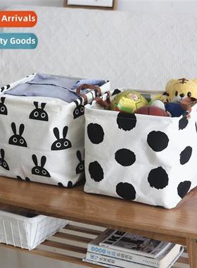 Scinavian storage box home fabric storage bag cott linen dir