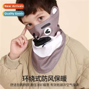 Winter childrens warm face mask boys girls face protecti tri