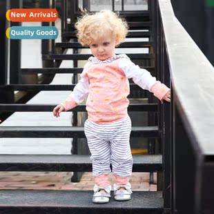 Baby ins Crown Dot Top + Striped Pants Set