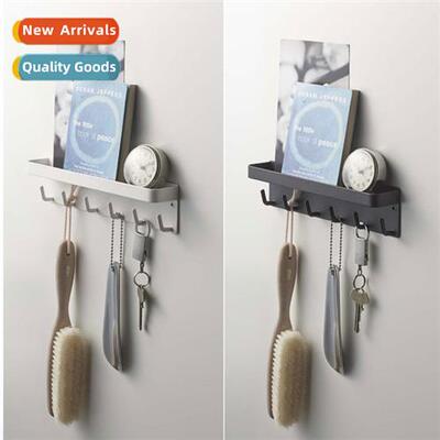 Modern simple style entry key hanging rack no punch six hook