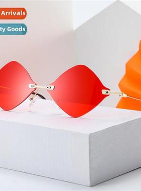 1314 fashi rimless sunglasses cut edge sunglasses 2021 new p