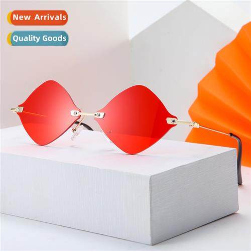1314 fashi rimless sunglasses cut edge sunglasses 2021 new p