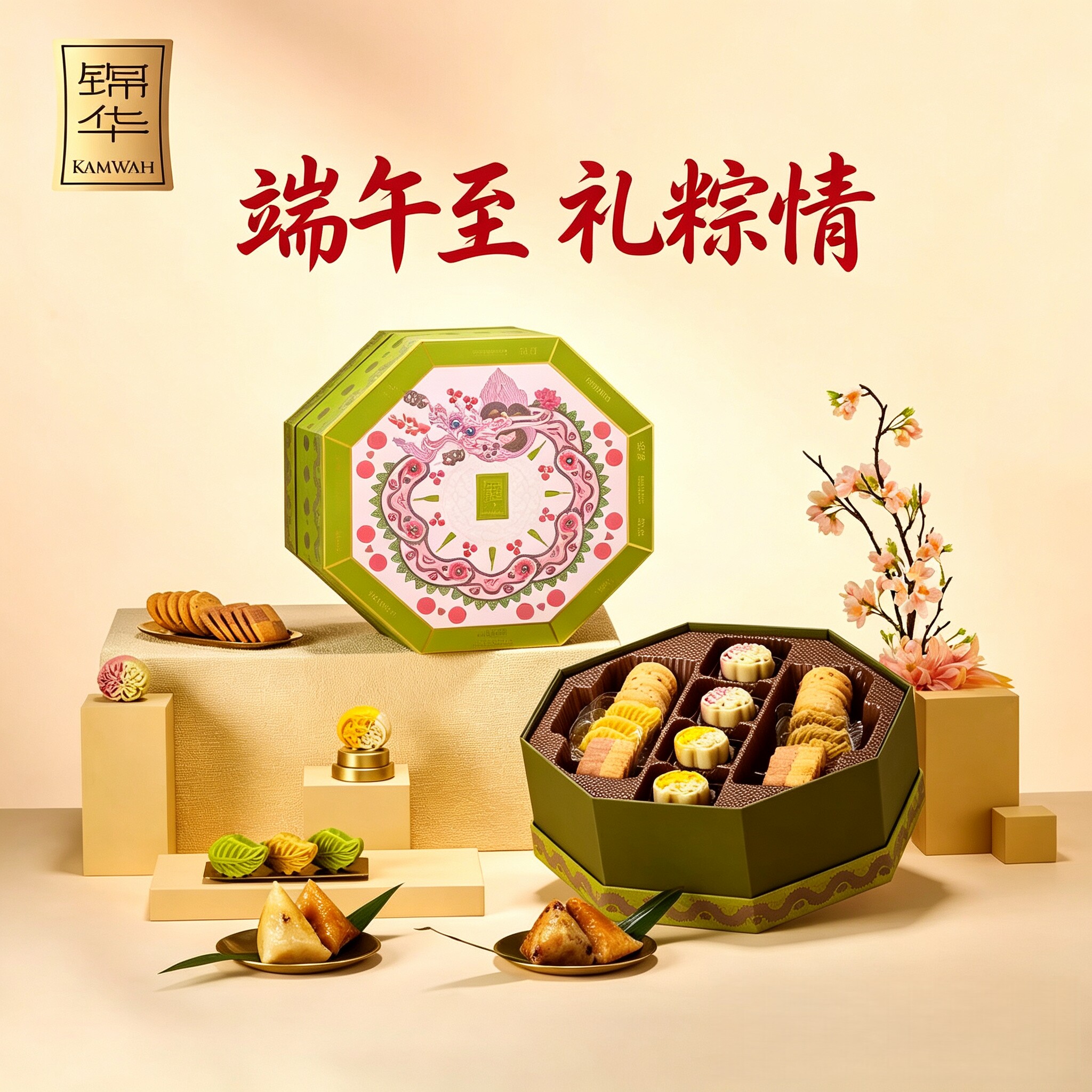 锦华祥龙瑞礼广式咸甜粽蛋黄鲜肉