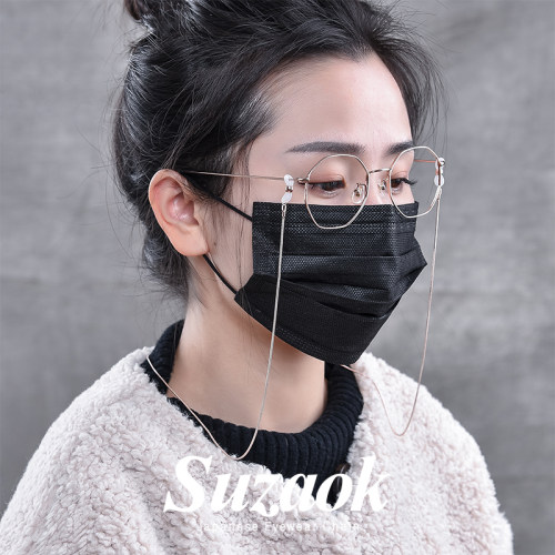 日系眼镜链女钛钢洛丽塔