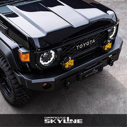 OFFROAD SKYLINE丰田LC7系通用前保险杠防撞护杠越野改装