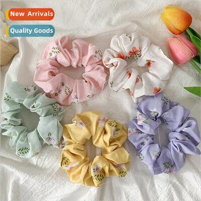 Korea jewelry lily flower large intestine circle hair ring b