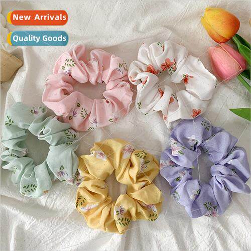 Korea jewelry lily flower large intestine circle hair ring b