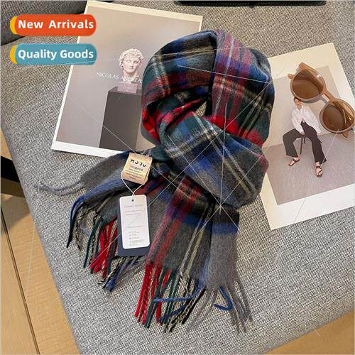 Wool scarf female winter thickening hundred senior sense woo