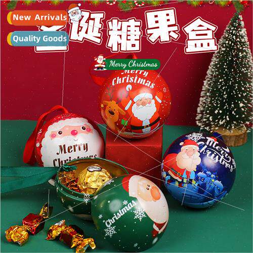 Creative Christmas candy ball cartoon tinplate ball-shaped c