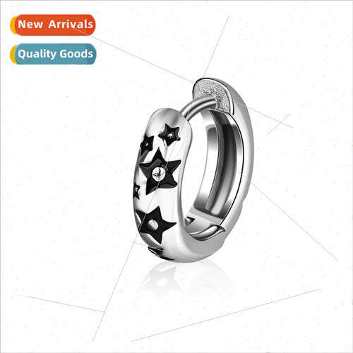 Korean  simple metal wind personaly creative  earrings penta