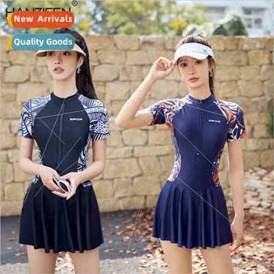 Sports swimsu female new summer one-piece ladies professiona