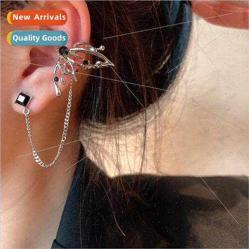 Butterfly stud earrings ear clips onepcs niche earrings适用w