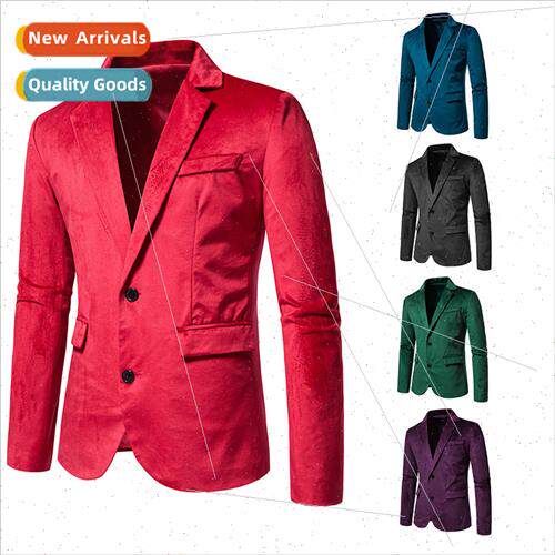 V-neck lisle velvet 2-button jacket su wedding dress men X04