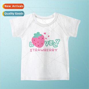 New boys short-sleeved T-shirt cotton girls tops summer thin