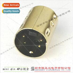 nail terminal Mini DIN4P male 4PIN Gold small plated