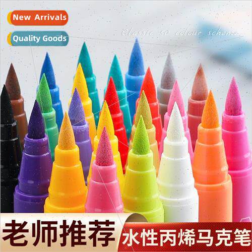 Soft tip water-based acrylic marker set colorful outlining p