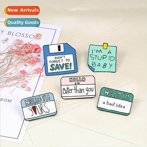 New cartoon creative geometric sticky note dialog box alloy