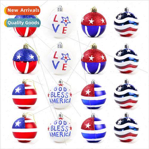 Independence Day Theme Decorative Balls American Stars Strip