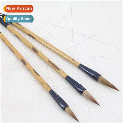 Wolf Hair Brush Agate Rod Scholar Brush Set