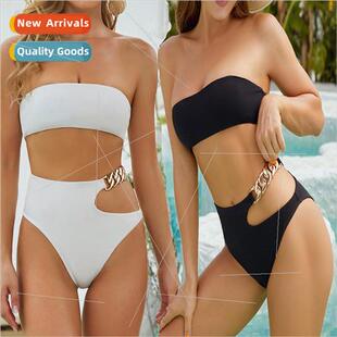 Waist Spl Women Swimsu Bikini Plunge Spa New High Europe
