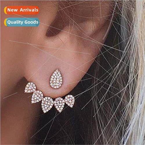 Europe Drops full diamonds star front back spl earrings