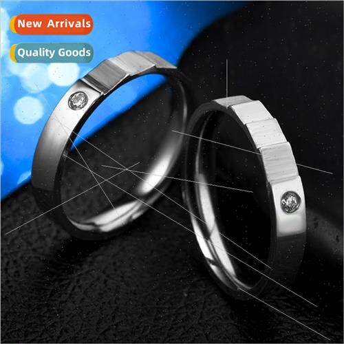 mple Japan Korea fashion exquise tanium steel ring wh diamon