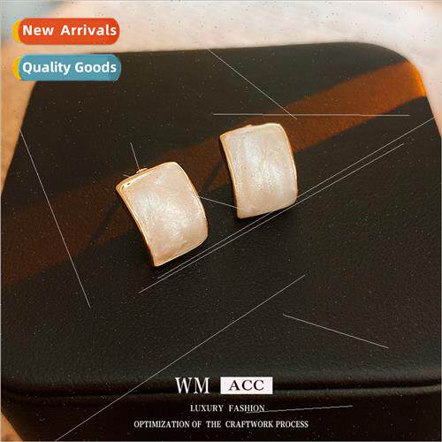925 silver needle arc earrings galvanized Korea ins fashion