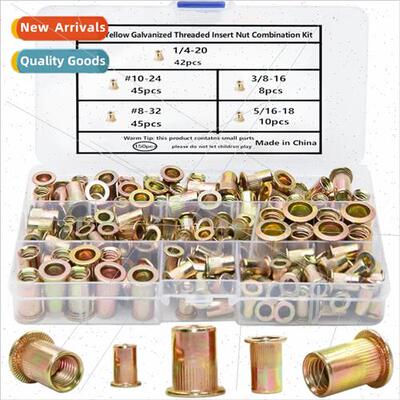 150PCS Inch Rivet Nuts Color Zinc Plated Rivets Inch Threade