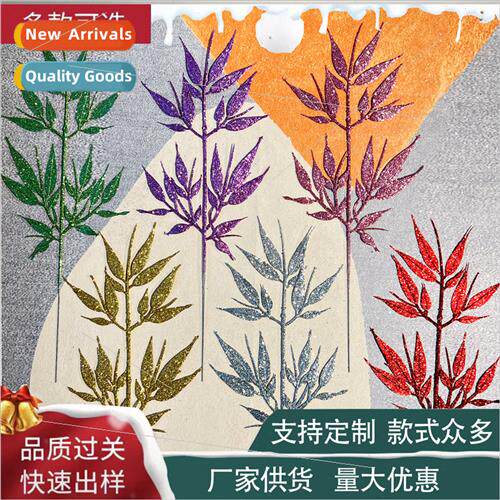 Christmas Holiday Decoration Gold Dust Small Bamboo Leaves C