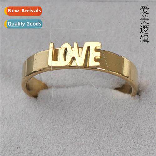 Stainless Steel Ring mple Letter LOVE Clover Bear Ring Ladie