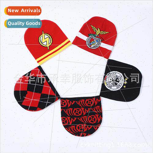 Knted jacquard high elastic hat short warm fans sports outdo
