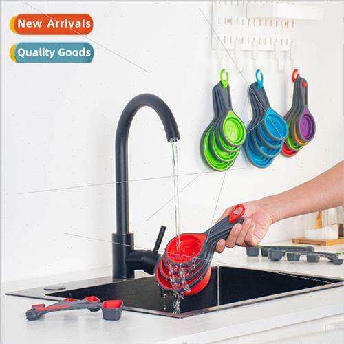 Colorful Collapsible Measuring Cups Set 4 Baking Tools Spice