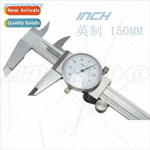 150MM 0.001in Carbon Steel Inch Calipers wh Gauge Vernier Ca