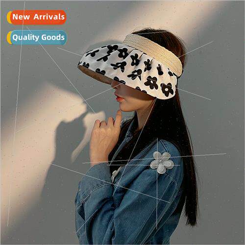 Double-sided flower sun hat female summer UV travel beach su
