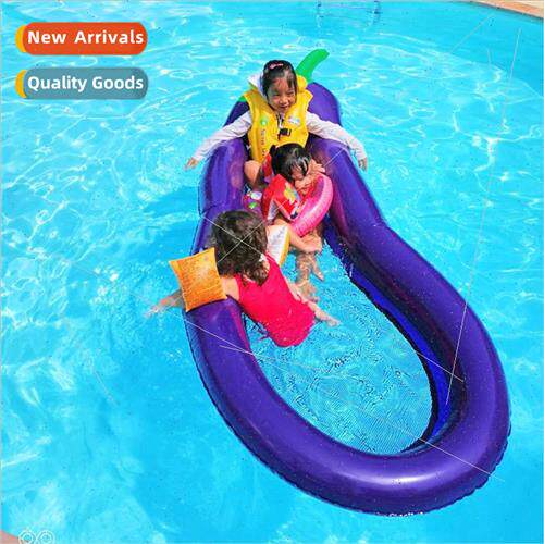 PVC Inflatable Eggplant Floating Row Parent-Child Interactiv