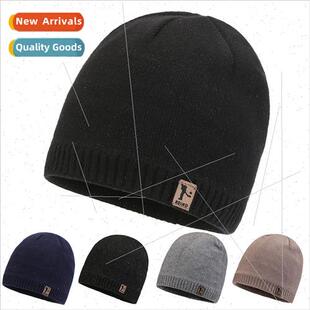 cap padded woolen leisure simple knted warm hat new Winter