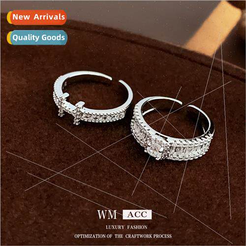 Korea zirconia letters round open ring index finger ring hun
